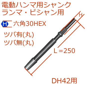 [H]30mm電動ハンマ用シャンクランマビシャン用